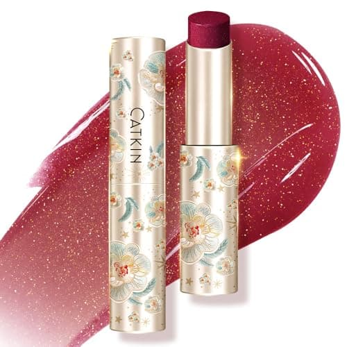 Image of CATKIN Glossy Tinted Lip Balm, Hydrating Natural Lip Repair Melting Balm, Sheer Colour Plumping Lip Gloss, Butter Formula for Dry Cracked Lips, 3.4g