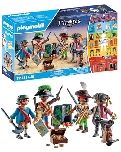 Image of Playmobil 71533 My Figures: Pirates, figures collection, fun imaginative role-play, playsets suitable for children ages 4+