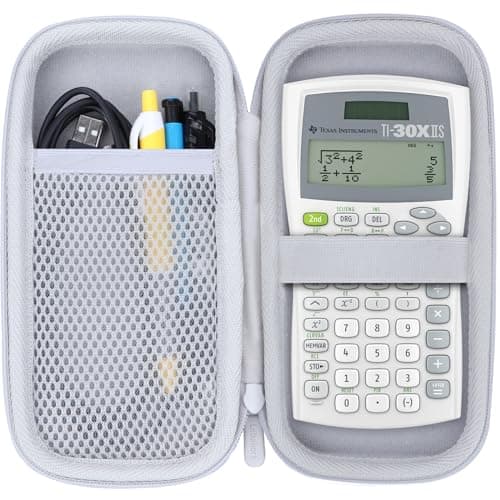 Image of Lebakort Hard Carry Case Compatible with Texas Instruments TI-30XIIS TI-30XS TI-30Xa TI-36X Pro Scientific Calculator (White Case)