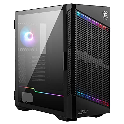 Image of MSI MPG VELOX 100P AIRFLOW Mid-Tower PC Case - E-ATX Motherboard Capacity, Tempered Glass Door, Optimized for Airflow, Mystic Light, Supports 2 x 360mm Radiators & Side Ventilation Configurations