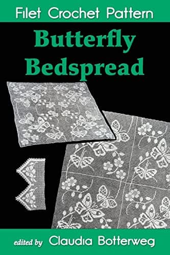 Image of Butterfly Bedspread Filet Crochet Pattern: Complete Instructions and Chart