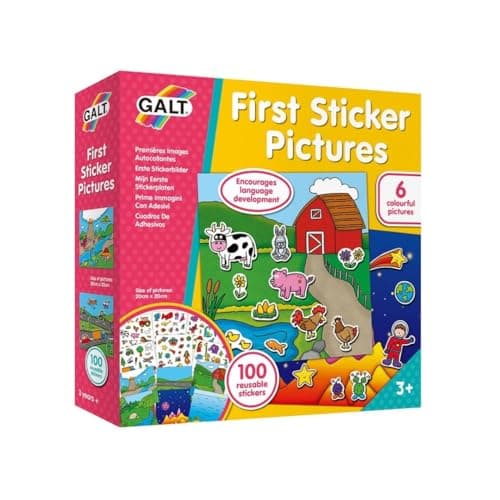 Image of Galt Toys, First Sticker Pictures, Reusable Sticker Activity Kit, Ages 3 Years Plus