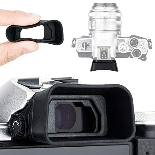 Image of KIWIFOTOS Camera Eyecup Eyepiece for Olympus OM SYSTEM OM-5 Mark II, OM-3, OM-D E-M10 Mark III, E-M10 Mark II, E-M5 Mark III, E-M5 Mark II Replaces Olympus EP-15 EP-16 Standard Eye Cup