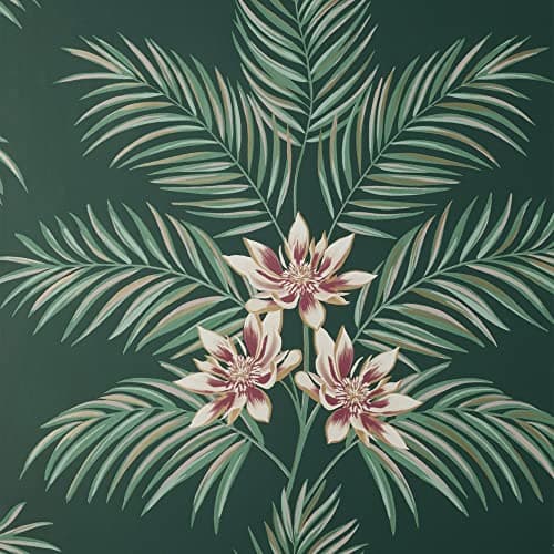 Image of Fine Decor UK Bali Tropical Floral Emerald