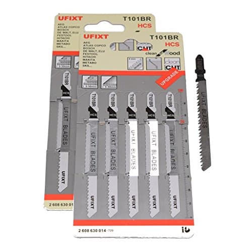 Image of Jigsaw Blades T101BR Down Cutting 10 Pack Compatible with AEG Black & Decker Bosch Dewalt Festool Makita Metabo Skil T-Shank