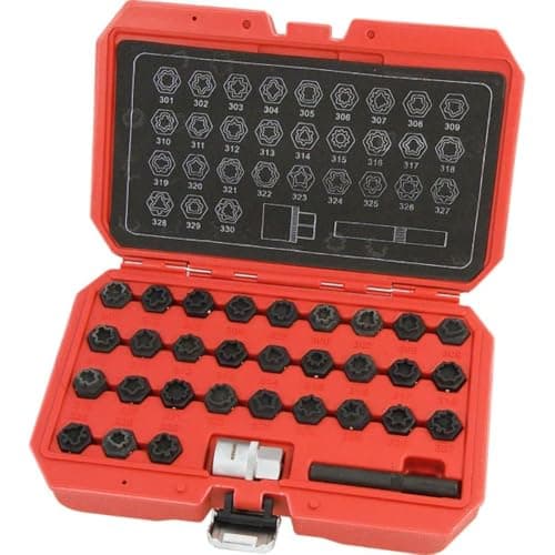 Image of Neilsen CT5228 32pc Locking Wheel Nut Key Set 301–330 with 1/2in Dr Socket 21mm Hex Drive and Release Bar Compatible with Mercedes Models