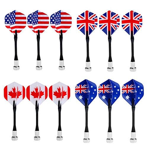 Image of POFET 12pcs Magnetic Darts for Magnet Dartboard Dart Board Replacements Safety Plastic Darts Indoor Game Target Accessories