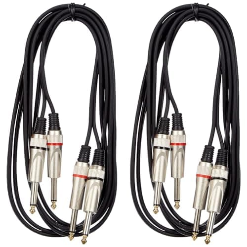 Image of Stagg STC3P Phone Plug - Phone Plug Audio Twin Cable - 3m (Pack of 2)