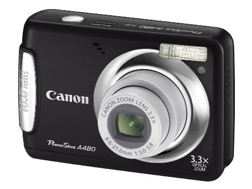 Image of Canon Powershot A480 Digital Camera 10 Megapixel 3.3x Optical Zoom 2.5-Inch LCD Black (Renewed)