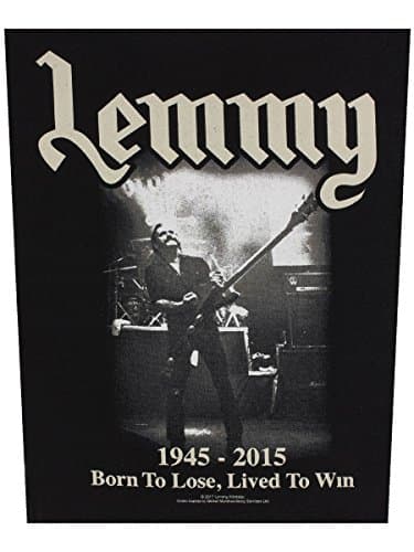 Image of Motorhead Lemmy Lived To Win Black Back Patch