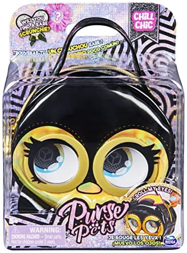 Image of Purse Pets Micros, Chill Chic Penguin Stylish Small Purse with Eye Roll Feature, Kids’ Toys for Girls Aged 5 and Above