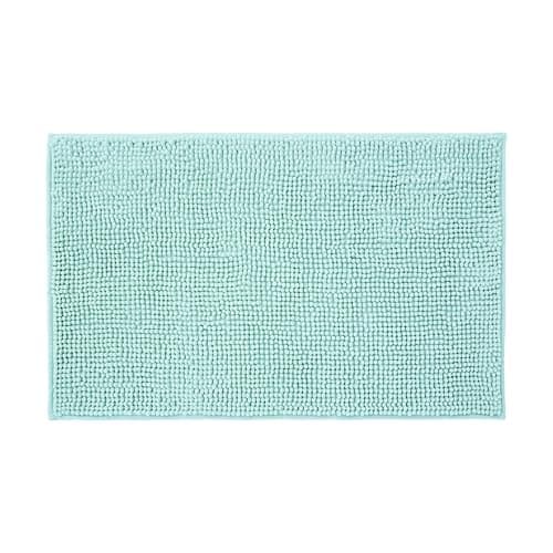 Image of Allure Chenille Bobble Bath Mat Non Slip 50 x 80cm - Soft, Absorbent, Easy Care (Duckegg)