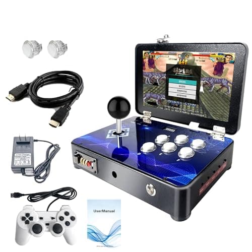 Image of WYGaming Pandora Arcade Portable Retro Video Game Player with 20000+ Classic LED Games 10"