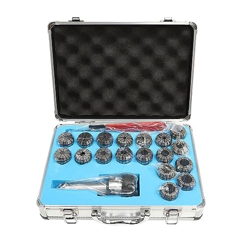 Image of Mt3-Er32 Milling Machine Collet Chuck Set,18PCS Collet Set 2-20mm Adjustable Clamping Range Spring Collets Set,Suitable for Clamping Drills, Milling Cutter, End Milling