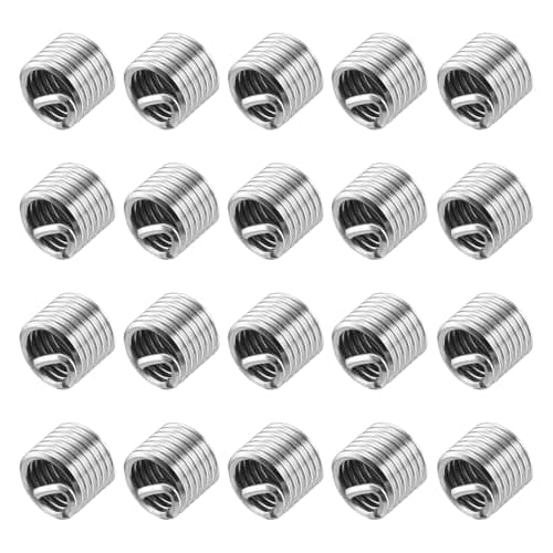 Image of sourcing map 20pcs Wire Thread Inserts 3/8-16 UNC 1.5D(9/16") 304 Stainless Steel Helical Type Coiled Thread Repair Kit Wire Screw Threaded Sleeve Sheath for Mechanical Equipment