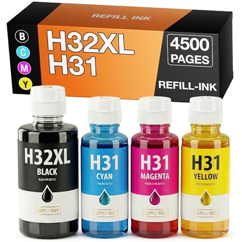 Image of Supply Guy Ink compatible with HP 32XL / HP 31 for Smart Tank 5100 Series 5105 5106 5107 7000 7005 7006 7300 7305 7306 7600 7605 7606 Smart Tank Plus 550 555 558 559 570 655