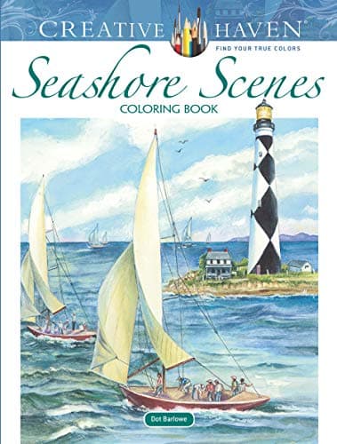 Image of Creative Haven Seashore Scenes Coloring Book
