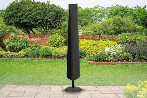 Image of Bosmere Protector 6000 Heavy Duty Waterproof Outdoor Furniture Cover – UV Resistant Oxford Fabric Patio Set Protector with Bosguard Coating, Brass Eyelets & Bungee Ties – 190 x 96 cm – Grey