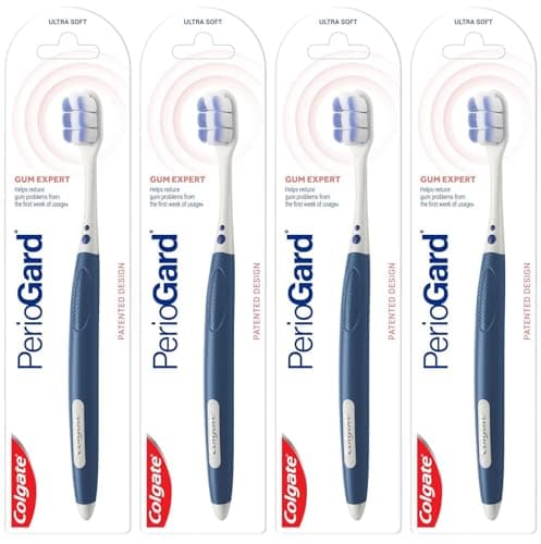 Image of Colgate PerioGard Ultra Soft Gum Expert Toothbrush, Multi Color, Pack of 4 4
