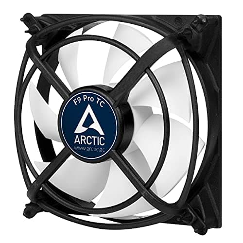 Image of ARCTIC F9 Pro TC - 92 mm Case Fan, quiet motor, Computer, Anti-Vibration-System, Fan Speed: 500-1800 RPM - Black, White