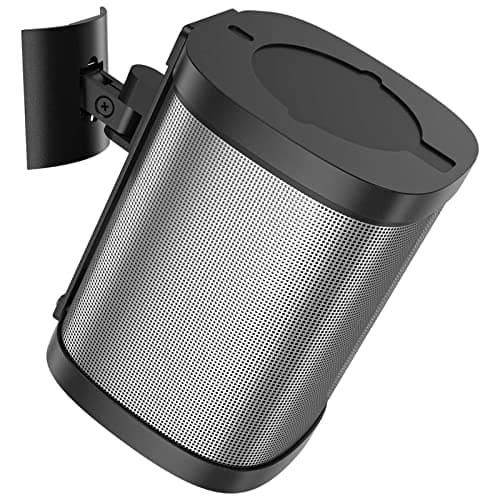 Image of Dinghosen Ceiling Mount/Wall Mount Bracket Compatible with Sonos One, One SL, Play 1 Speaker Tilt & Swivel Adjustment Mounting Bracket for One SL, One, Play:1 Speaker, Black