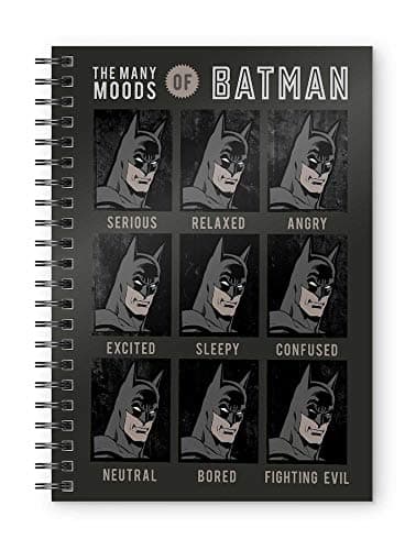 Image of SD TOYS Batman Spiral Notebook Faces DC Universe Notebook A5 Comics, Adults Unisex, Multicoloured, 15 x 21