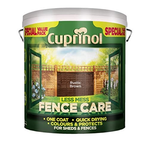Image of Cuprinol Less Mess Fence Care 6L Rustic Brown (445660) by Cuprinol