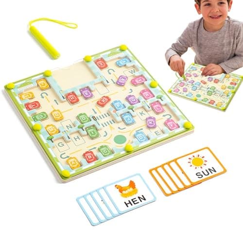 Image of Magnetic Letter Puzzle Toy – Alphabet Learning Board Game For Kids Age 3 Plus, Interactive Educational Activity, Hand Eye Coordination Practice | Suitable For Children Boys Girls Home Travel Play