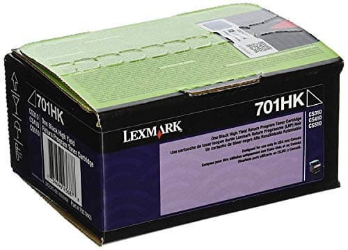 Image of Lexmark 70C1HK0 701HK CS310, CS410, CS510 Black High Yield Return Program Toner Cartridge