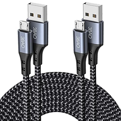 Image of Micro USB Cable,2Packs 1M 2M USB A to Micro Charging Cable Braided Android Charger Cord Compatible for Samsung S7/S6/S5, Kindle Fire,Fire HD Tablets,PS4 Controller,HTC, Huawei, Sony, Nexus, Nokia.etc