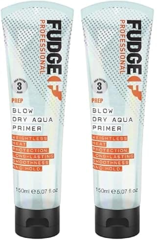 Image of Fudge Professional Blow Dry Aqua Primer, Hyaluronic Acid, Heat Protection, Volumizing Results, 150 ml (Pack of 2)