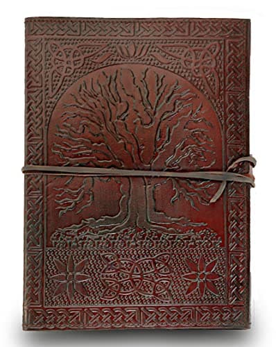 Image of Jaald Handmade Large 10" Embossed Leather Journal Celtic Tree of Life Blank Personal Diary Notebook refillable Gift
