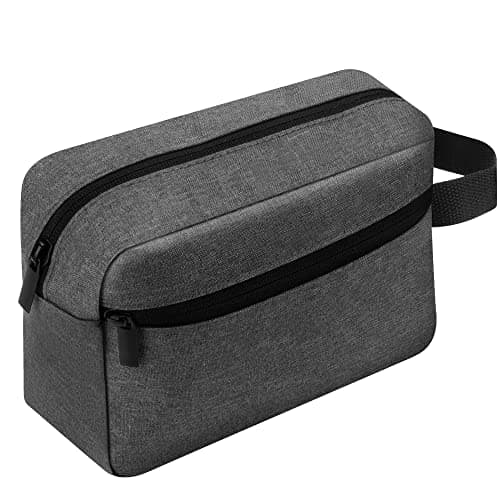 Image of Toiletry Bag for Men, Portable Travel Wash Bag Waterproof Shaving Bag Toiletries Accessories Cosmetic Bag Make Up Bag, Gym Shower Bathroom Makeup Bag with Handle (Grey)