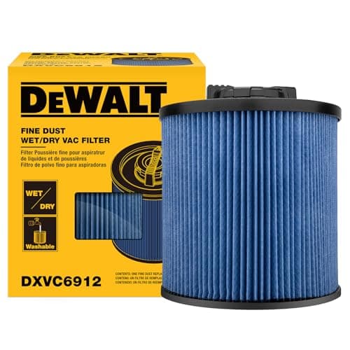 Image of DEWALT Shop Vac Filters, DXVC6912 Replacement Filter for Dewalt 6-16 Gallon Wet and Dry Vacuum, High Efficiency Cartridge Filter