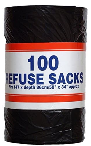 Image of Big Value Refuse Sack Rolls, 92L Capacity | Pack of 100 | Ideal for High Volume Environments