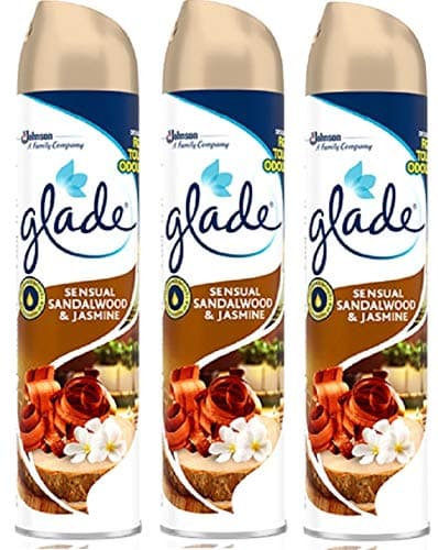 Image of 3 x Glade Aerosol Air Freshener 300ml - Sensual Sandlewood & Jasmine