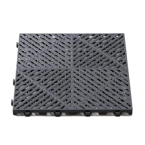 Image of PP Modular Drainage Grate Cover, Interlocking Workshop Mat for Garage Wet Area, 40x40cm 10-Pack