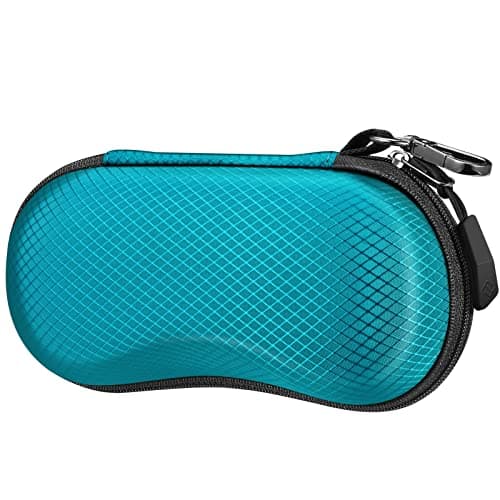Image of FINTIE Sunglasses Case for Men and Women - Hard Shell Shockproof Sport Glasses Case - Zipper Portable Spectacle Cases with Clip