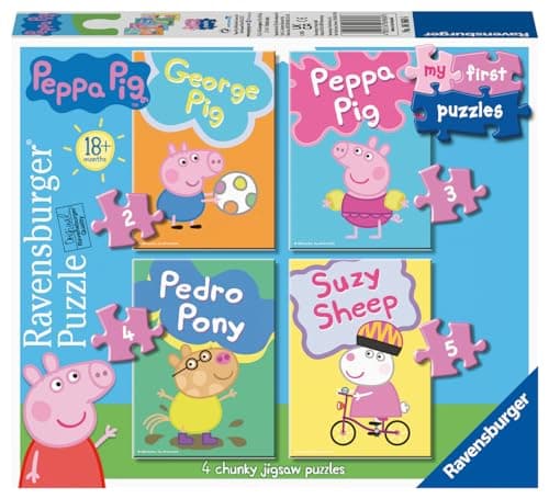 Image of Ravensburger Peppa Pig My First Jigsaw Puzzles (2, 3, 4 & 5 Pieces) Educational Toys Toddlers Age 18 Months And Up