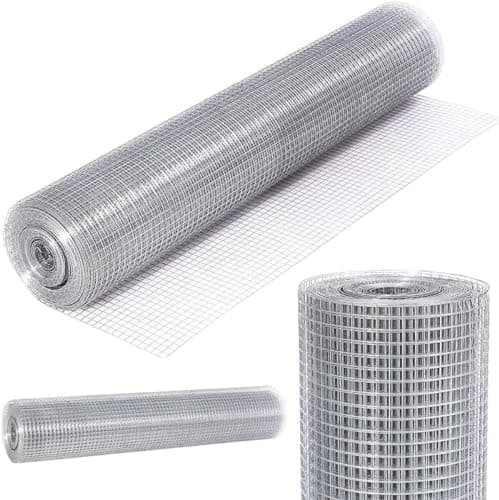 Image of Galvanised Steel Welded Chicken Coop Mesh Wire Rabbit Pet Fence Plant Netting 900 & 1100mm Square In Different Sizes (½” Square 15 Metre x 900mm Roll)
