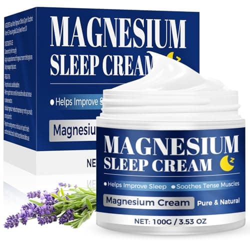 Image of Wansiven Magnesium Cream for Sleep, 100g Calm Magnesium Butter, Topical Butter Cream for Restless Legs, Fast Absorbing Muscle Relaxation, Balm for Leg Cramps & Muscle Pain