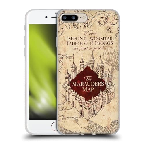 Image of Head Case Designs Officially Licensed Harry Potter The Marauder's Map Prisoner Of Azkaban II Gel Case [Military Grade] Compatible with Apple iPhone 7 Plus/iPhone 8 Plus and Compatible with MagSafe