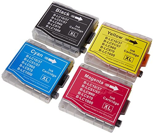 Image of Prestige Cartridge LC1000 / LC970 Ink Cartridges for Brother DCP-130C DCP-330C DCP-750CW 2580C 440CN 460CN 685CW 845CW 5460CN Black/Cyan/Magenta/Yellow (Pack of 10)