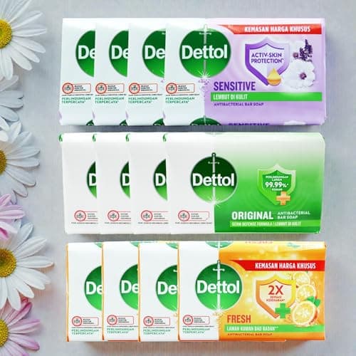 Image of Dettol Antibacterial Soap -12 x100g, Choose Your Pack Option (ORIGINAL, SENSITIVE & FRESH)