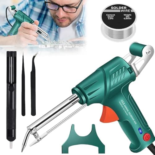 Image of Soldering Iron Kit, Internally Heated Industrial Laser Welding Tools, 60W Multi-Function Manual Soldering Gun, Welding Iron Soldering Gun for Beginners Repairs Home DIY (Internal Heat)