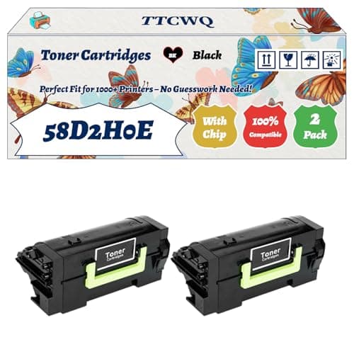 Image of Compatible for Lexmark 58D2H0E Toner Cartridges Work for Lexmark MS826de MX721ade MX721adhe MX722ade MX722adhe Printers, with Chip, High Yield 25000 Pages, High-Definition Printing (2-Pack Black)