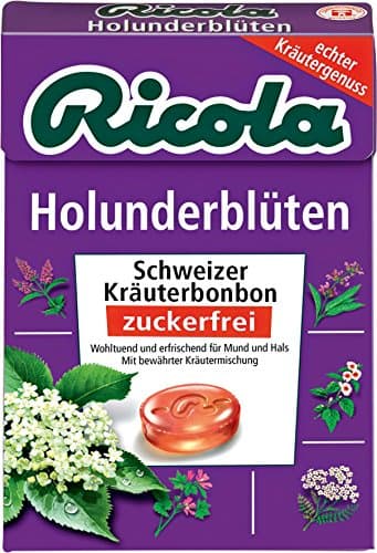 Image of (10 PACK) - Ricola - Elderflower SF Lozenges Box | 45g | 10 PACK BUNDLE