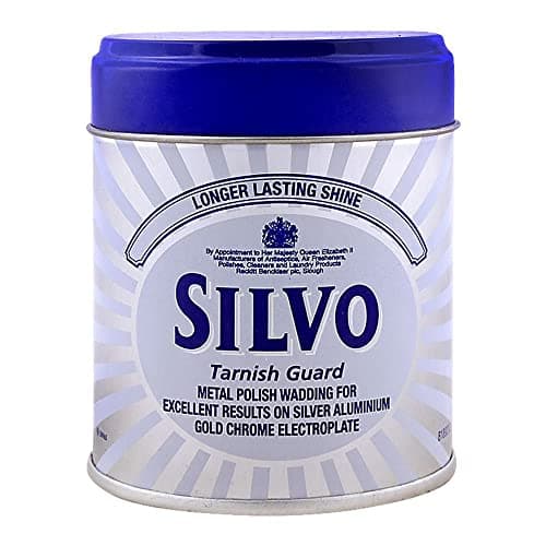 Image of Silvo Metal Tarnish Guard Metal Polish Wadding for Silver Gold Aluminium Chrome and Electroplate All Purpose Metal Polish and Tarnish Guard 75g