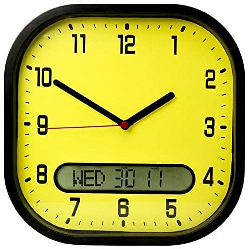 Image of High Contrast Day Date Wall Clock