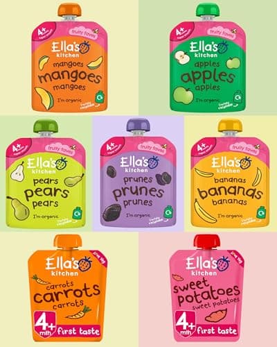 Image of Ella's Kitchen First Tastes Mixed Case Selection Organic Baby Food from 4 month (7x70g)